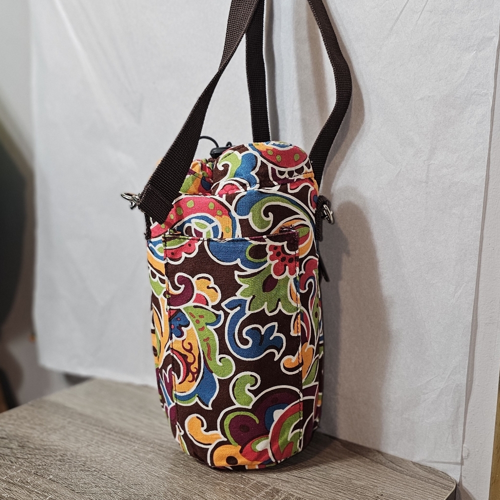 Longaberger Multicolor Paisley Bottle Carrier Crossbody - NWOT - Picture 2 of 5